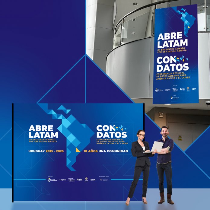 Identidad gráfica evento ABRE LATAM CON DATOS