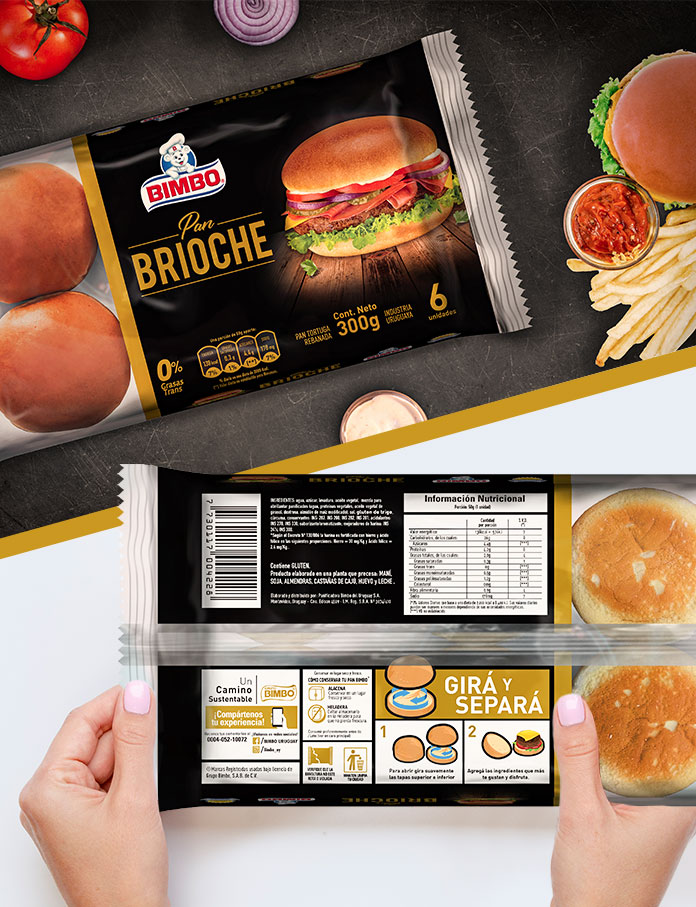 Diseño pan Brioche Bimbo