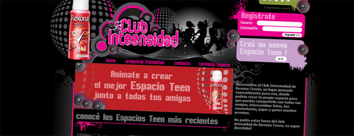 Web Club intensidad