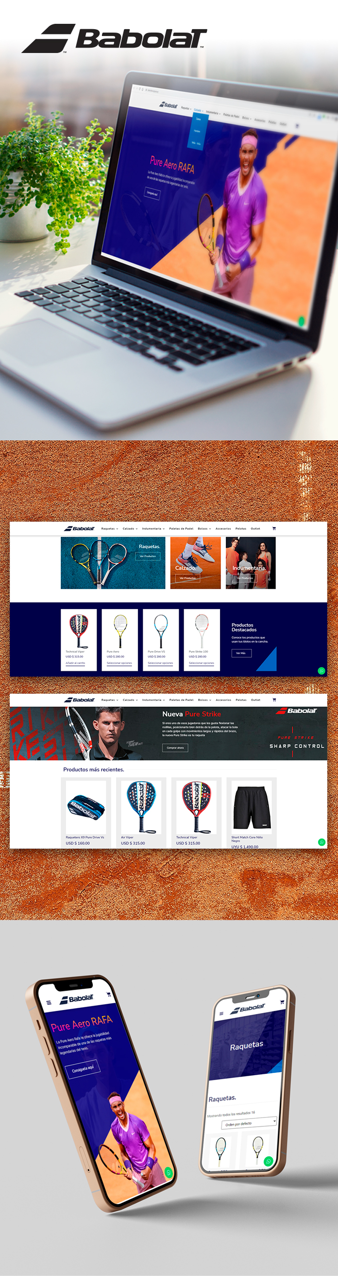 Web e-commerce Babolat Uruguay