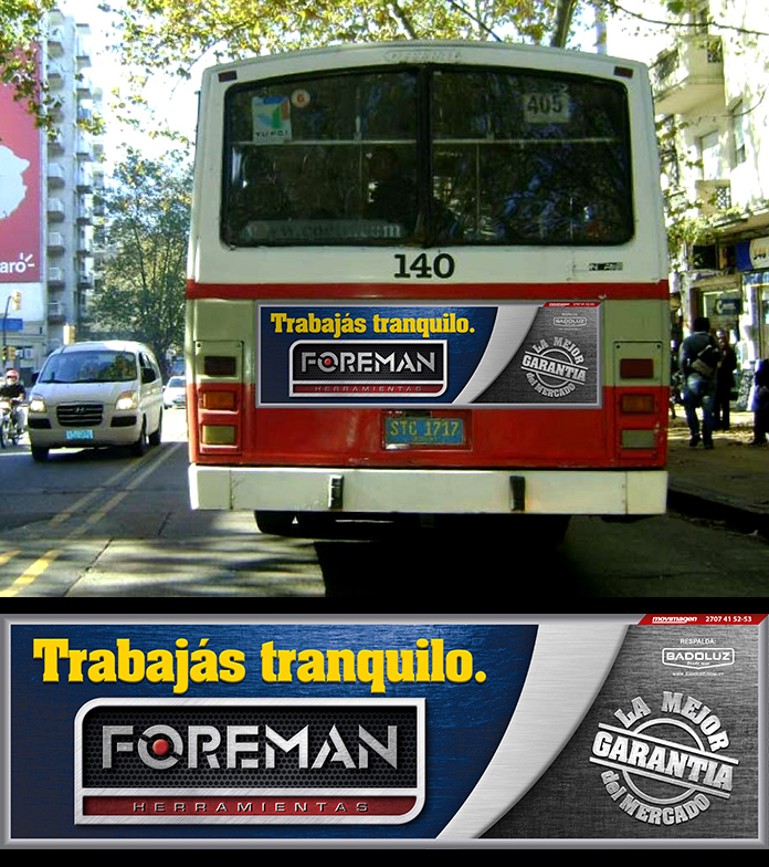 Gráfica publicitaria para Foreman