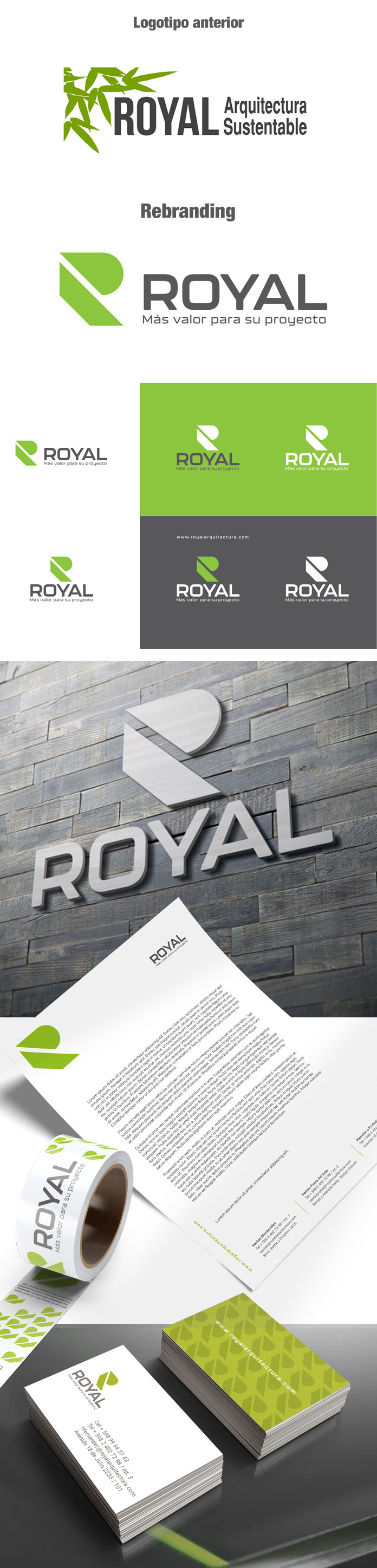 Rebranding para ROYAL Arquitectura