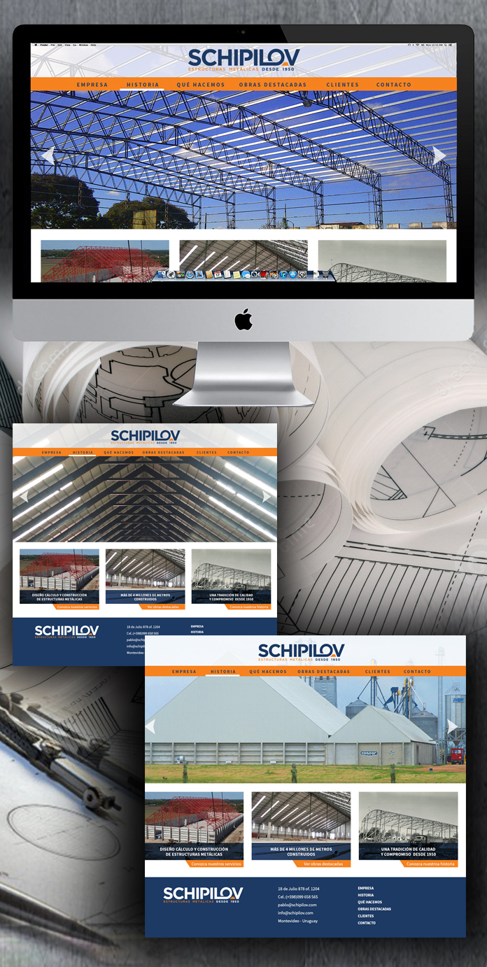 Sitio web Schipilov Estructuras Metálicas